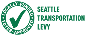 Seattle Transportation Levy Locally-Funded, Voter-Approved Green Logo