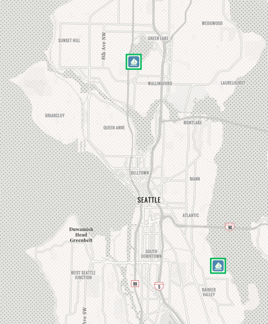 Open a GIS map of boating centers in a new tab