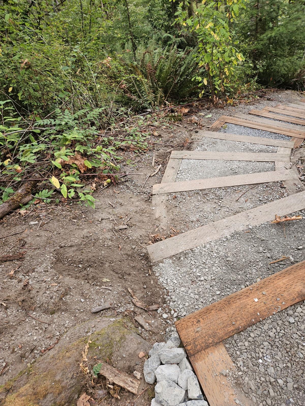 Damaged stairs in need of some love from Seattle Conservation Corps!