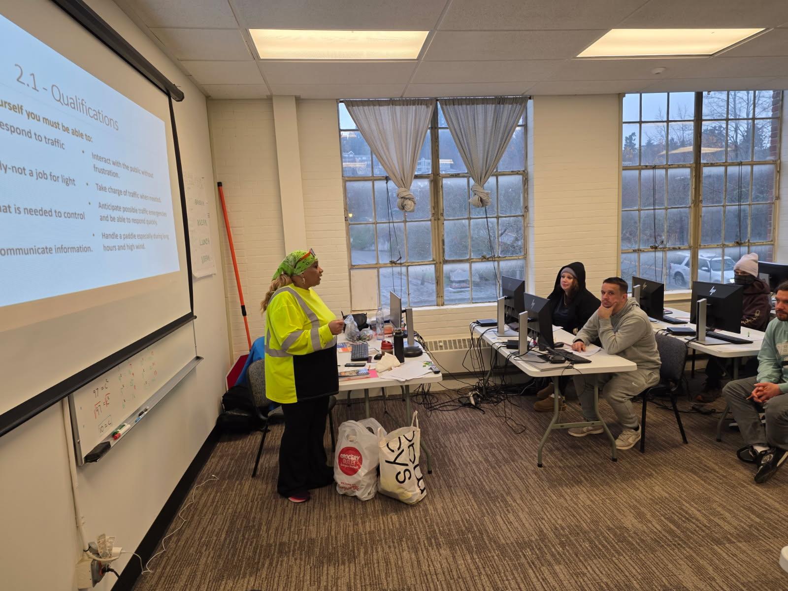 Conservation Corps members in a classroom setting
