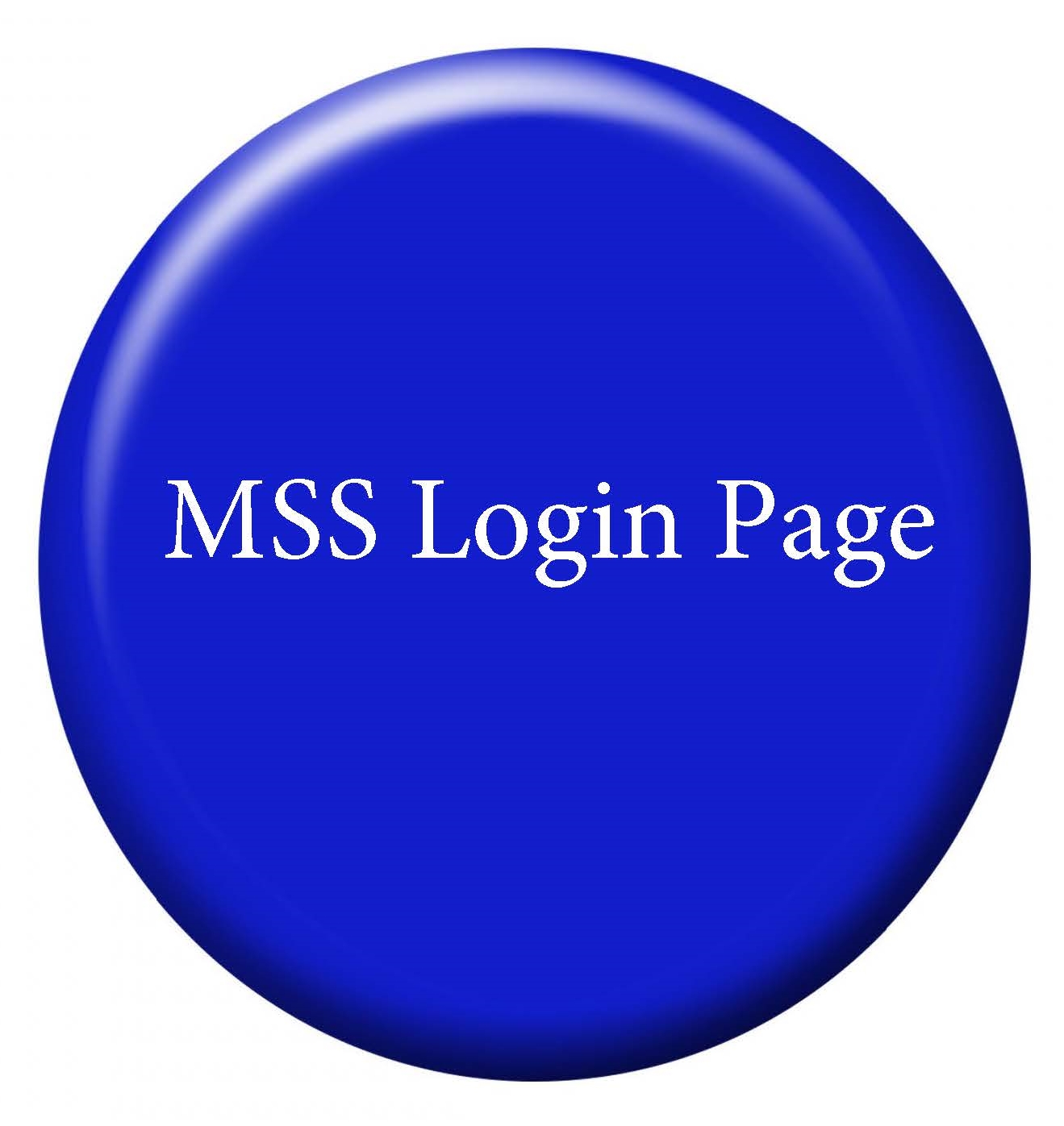 Round blue circle with the words MSS Login Page