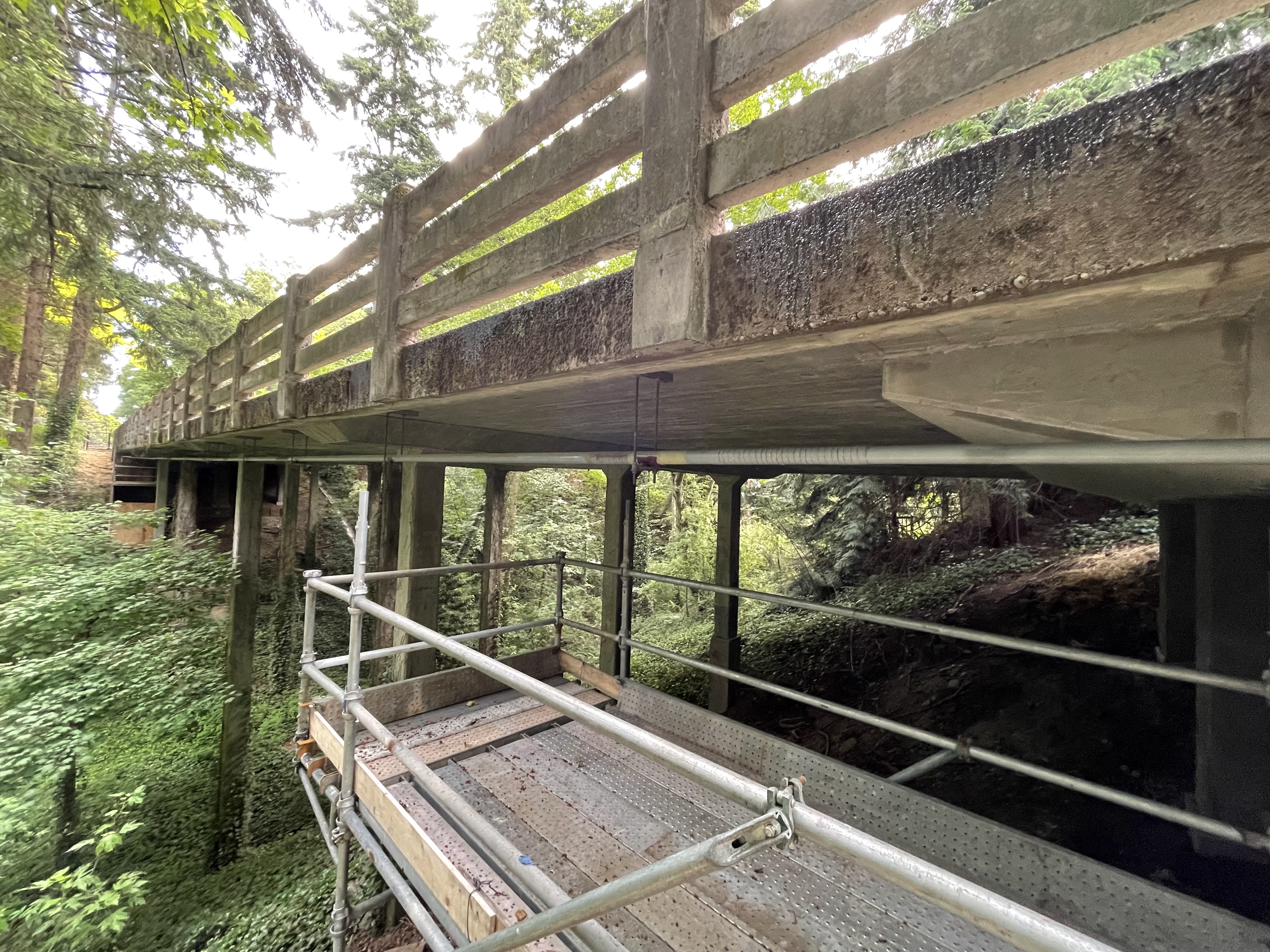 An image showing the side and underside of the bridge where work was completed. 