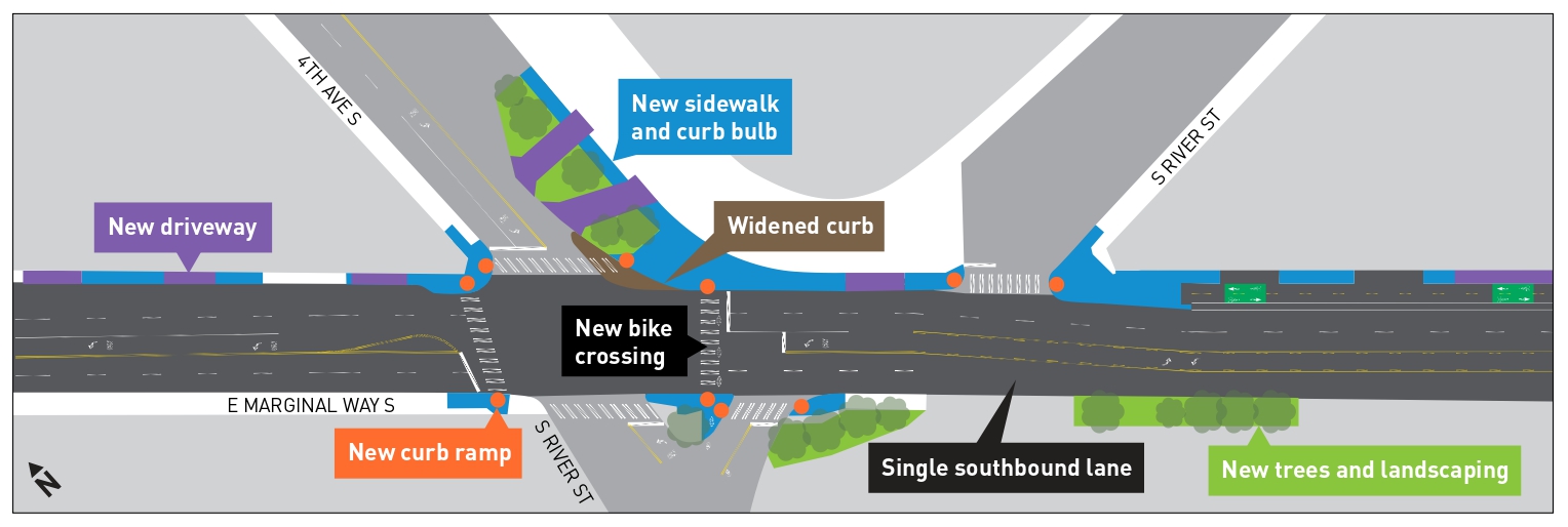 4th Ave S and S River St design