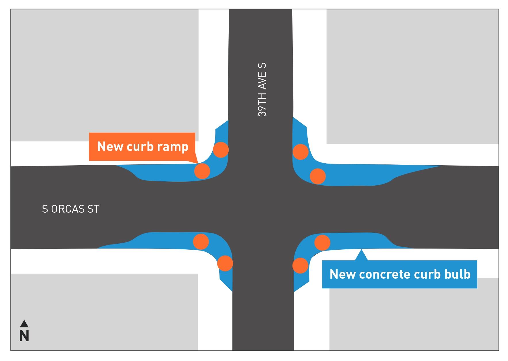 Image shows location of design elements on a map.