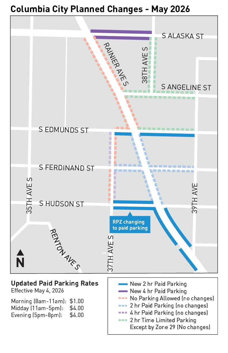 Columbia City Parking Changes - March 2026