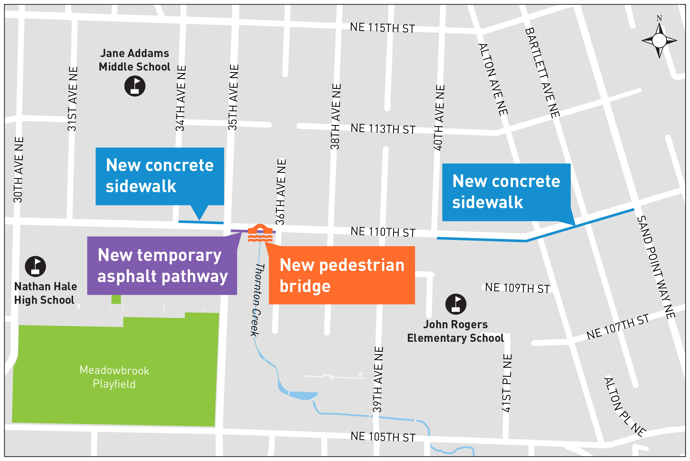 NE 110th St Project Area Map