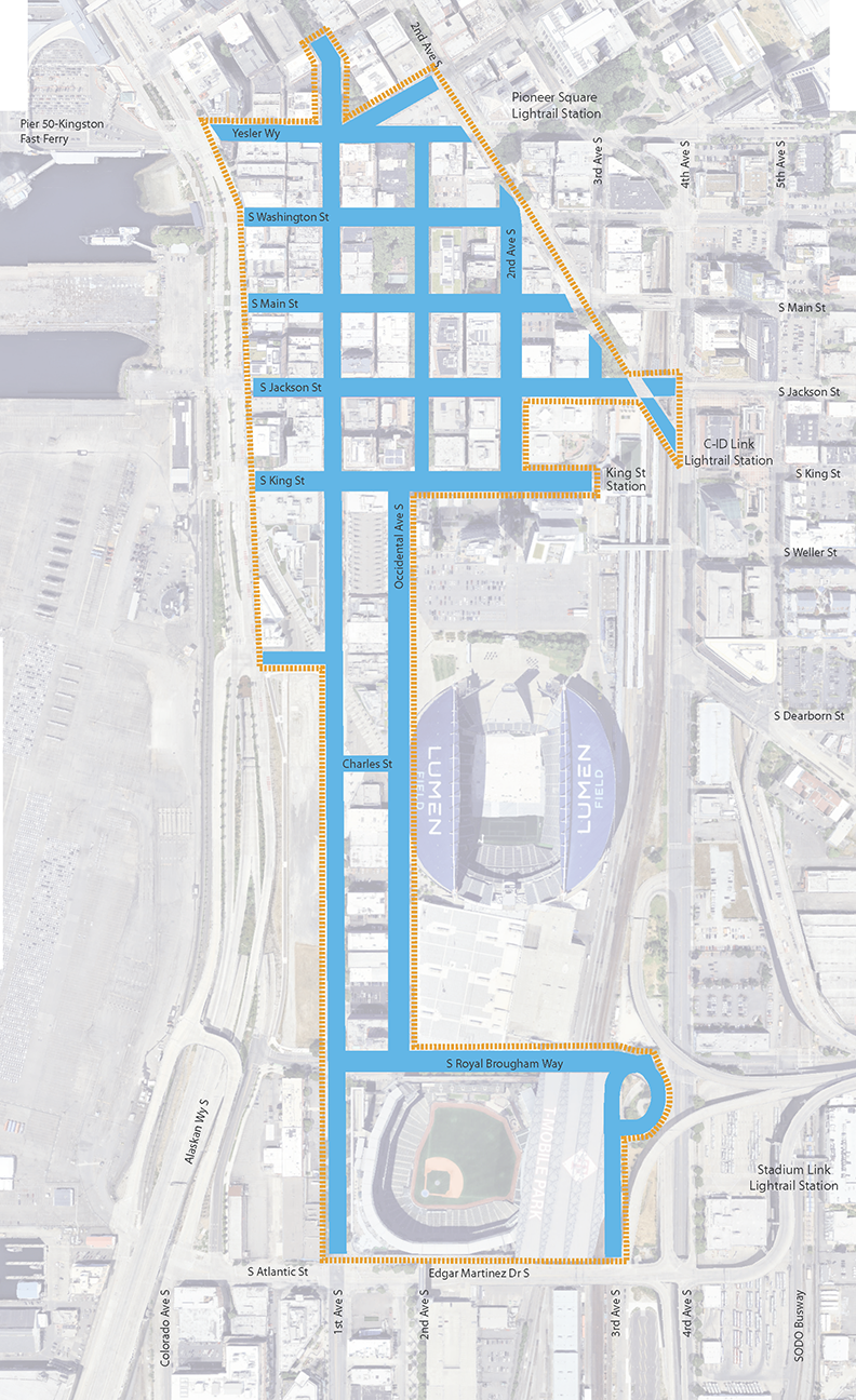 Map of the Last Mile Vending Area for the FIFA 2026 World Cup in Seattle.