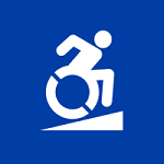 sidewalk ramp icon