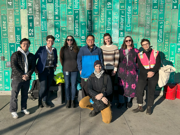 Members of the Solid Waste Advisory Committee in group photo at the South Transfer Station.