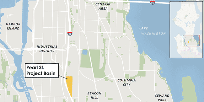 Map of southeast Seattle.