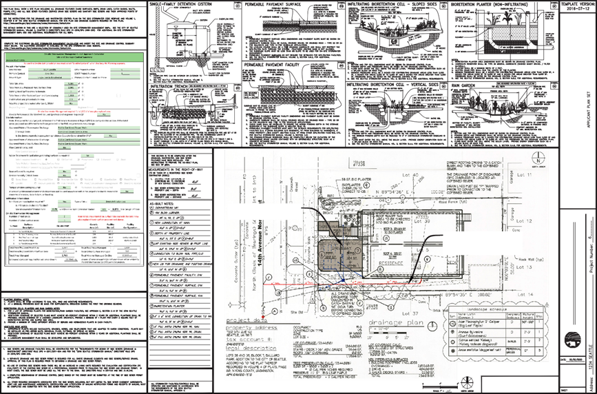 Sample side sewer plan for new construction.