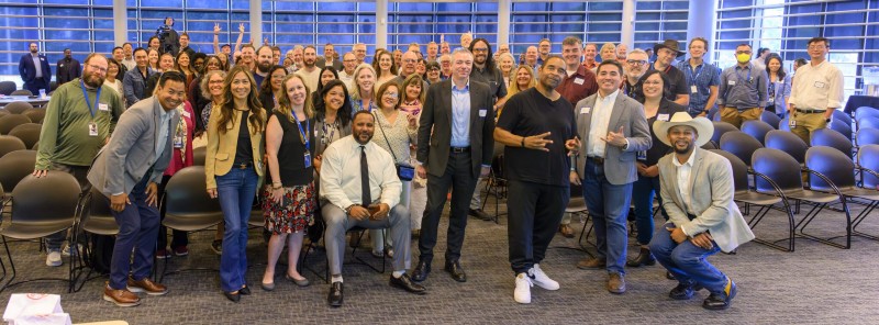 Members of Seattle IT with Sir Mix-a-lot