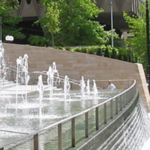 water fountains at Seattle City Hall