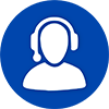 image of a person on a headset