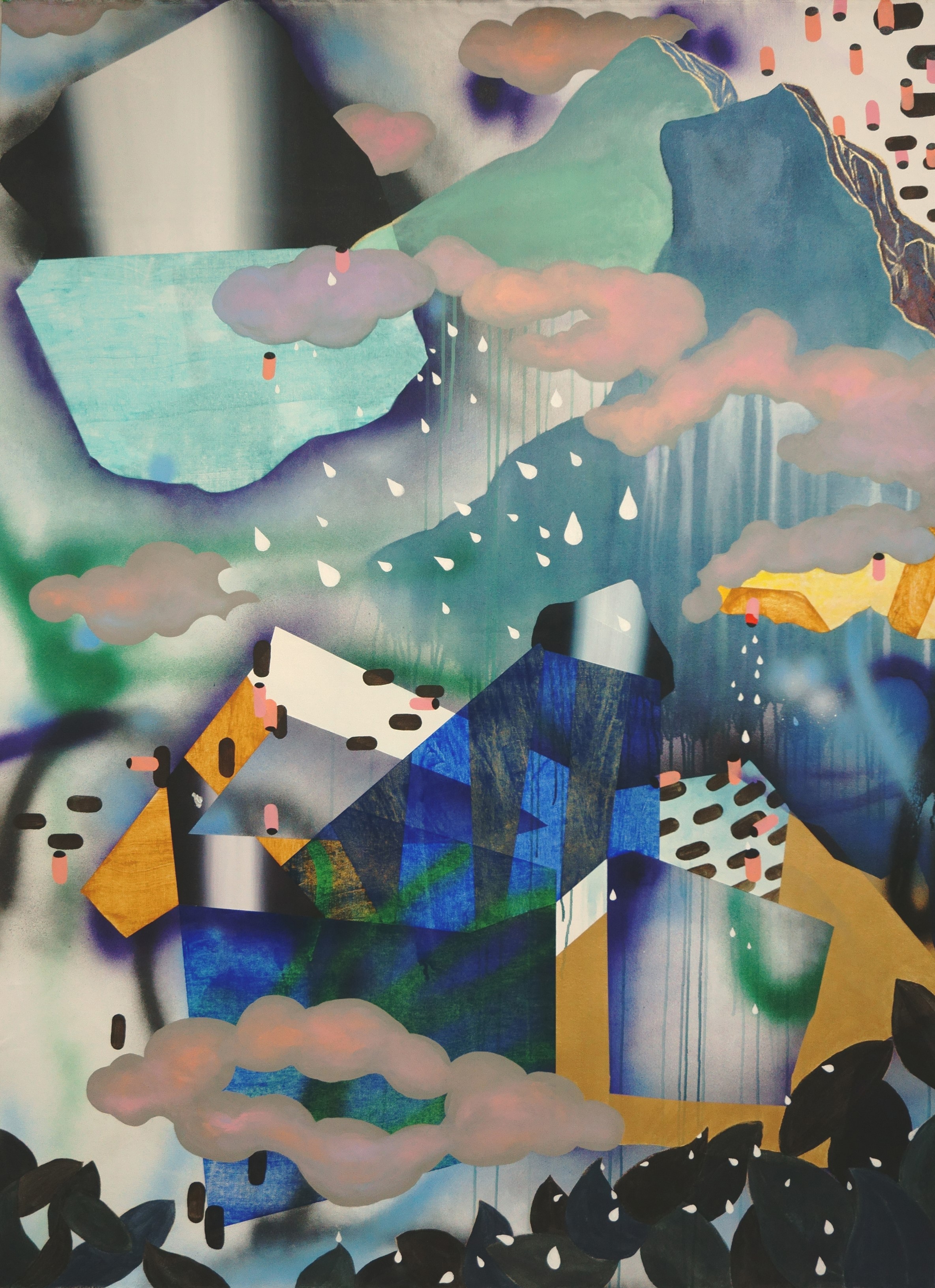 Chinese landscape painting and philosophy have a deep influence on my relationship to nature, its imagery, and its representation. This work was a response to questions on land, culture, and ownership.