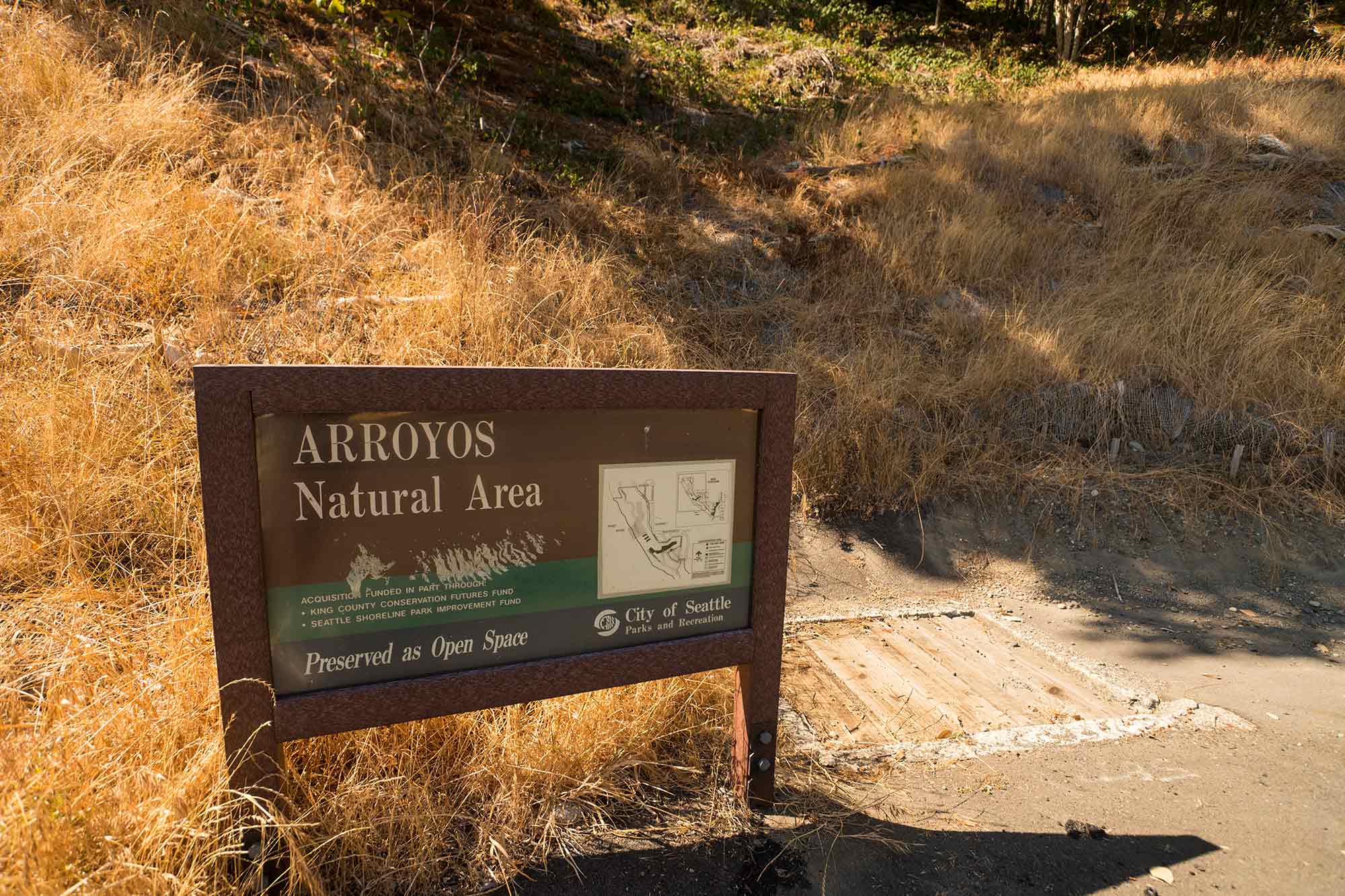 Arroyos Natural Area sign and path - Photo by TIA International Photography
