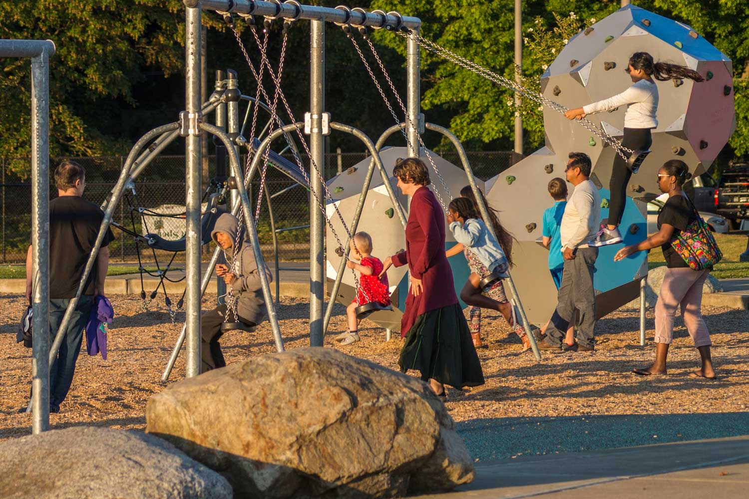 Swingset at Jefferson Park - photo by TIA International Photography