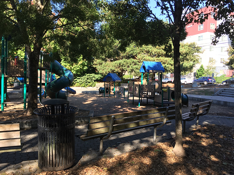 Little Brook Park play area and benches