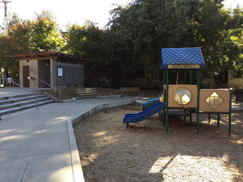 Little Brook Park play area and restrooms