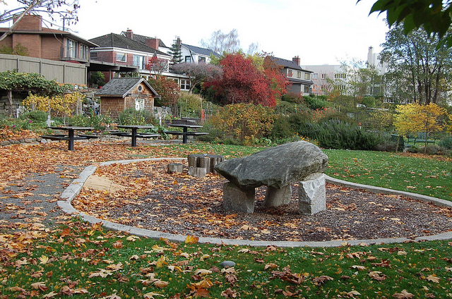 Trolley Hill Park stone scuplture