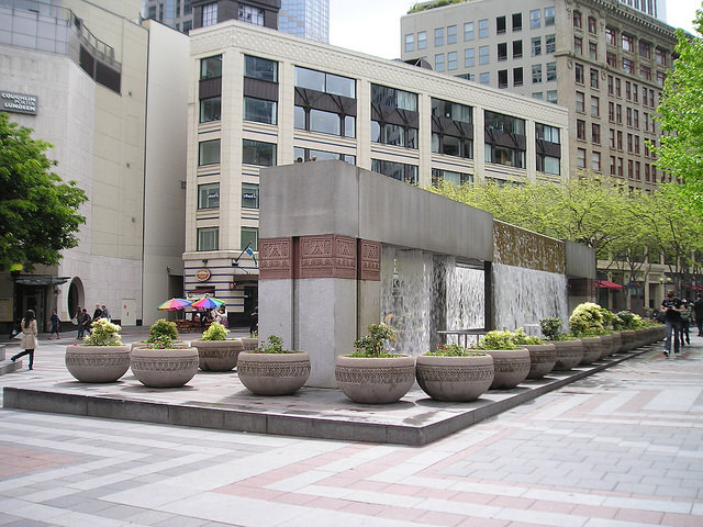Westlake Park view of plaza