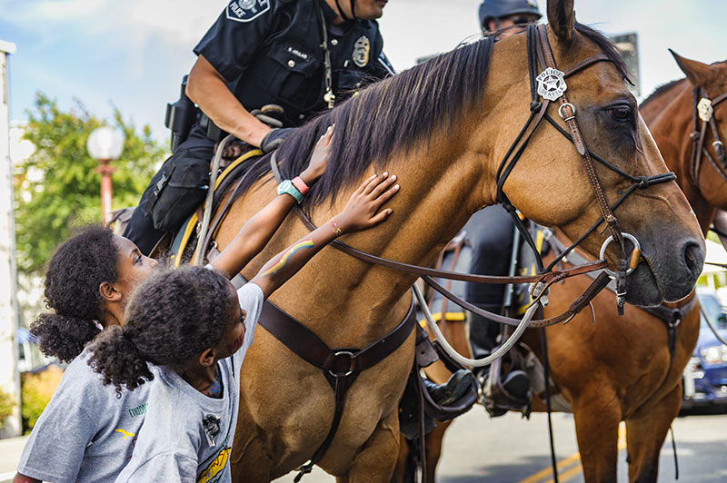 public meeting mounted officers