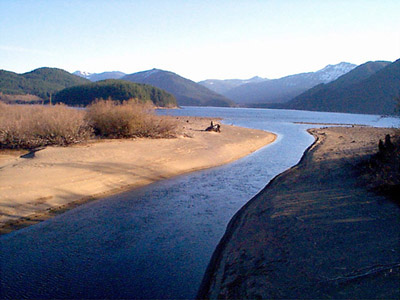Reservoirs: Towards the end of the summer, the water level in Chester Morse Lake can drop dramatically.