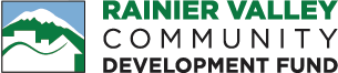 Graphic of rainier with text Rainier Valley Community Development Fund