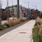 East sidewalks and bike lane along Elliott Way, 