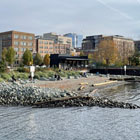 View of the refurbished pergola on Habitat Beach