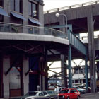 BEFORE: View of Marion Street Pedestrian Bridge connection to Colman Dock, looking west