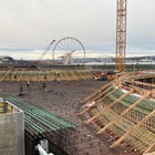 View of Overlook bridge being readied for concrete in January 2023